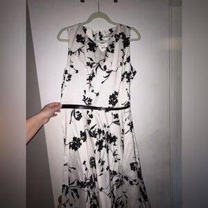 NWT Floral Black and White Dress